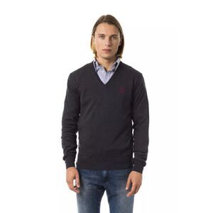 Uominitaliani Gray Merino Wool Men Men's Sweater